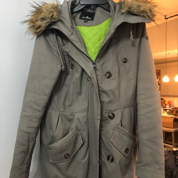 light pink winter jacket